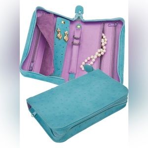 NWOT - Reed and Barton Pisa Sm Jewelry Case -Turq L0803BL